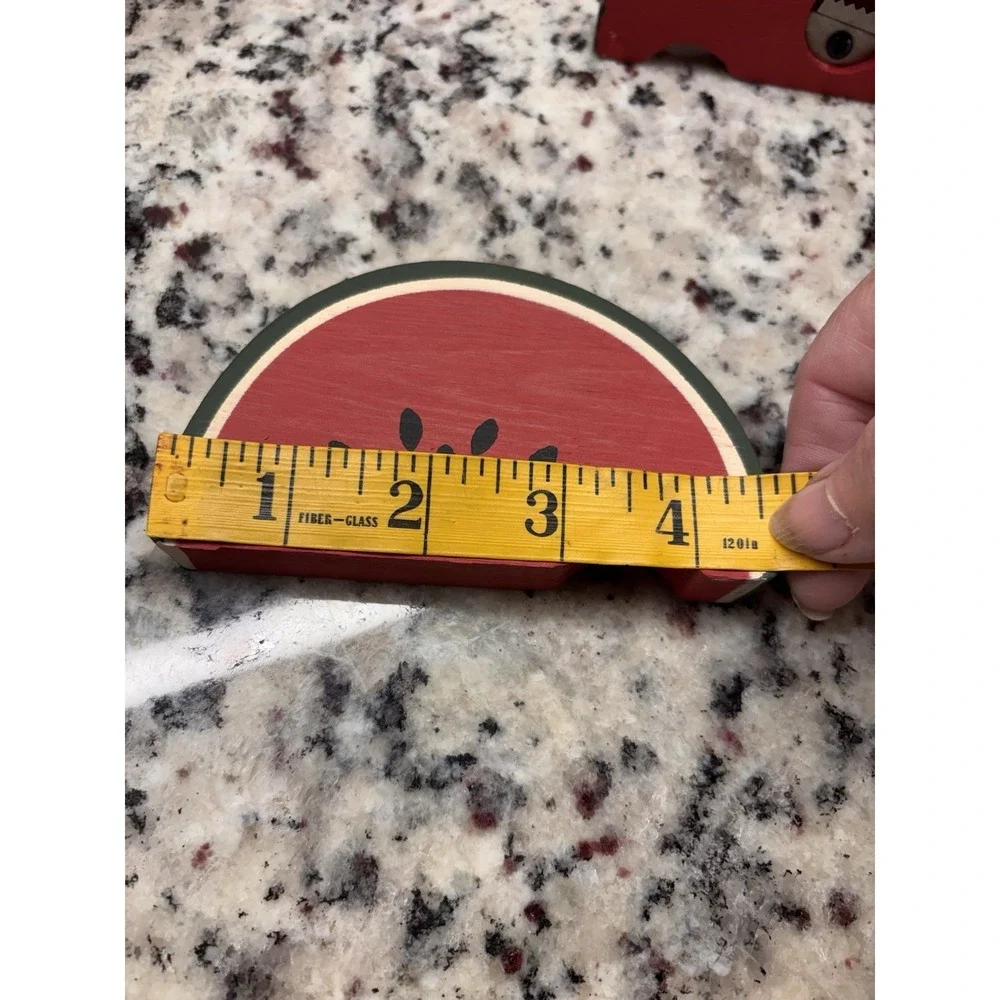 Vintage Home Interior Watermelon Slices Wooden Shelf Sitter/Wall Hanging NEW